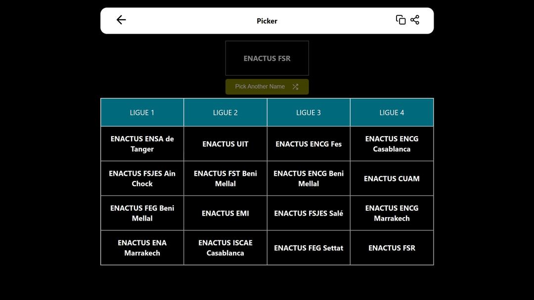 Ligue Picker